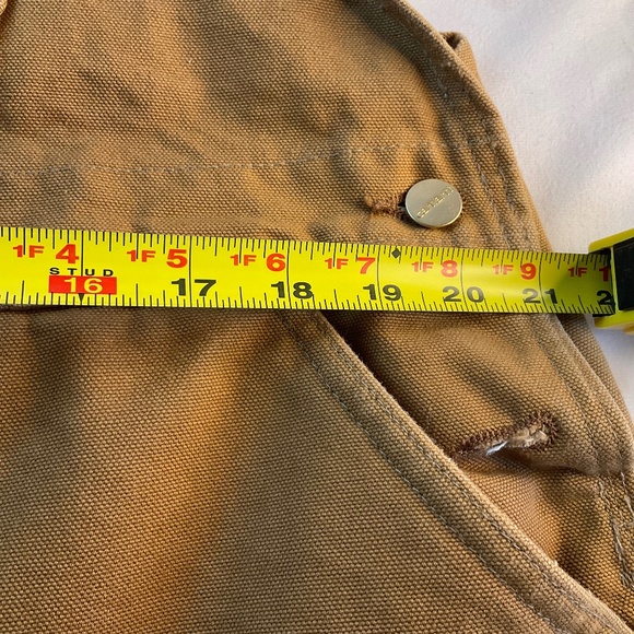 CARHARTT MENS QUILT LINED ZIP LEG 100% COTTON HEAVY DUCK OVERALLS SIZE 42x30 EUC - Picture 8 of 13